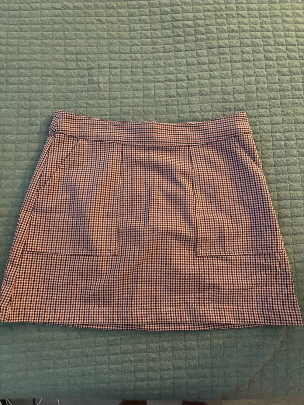 a new day red and Black Gingham Mini Skirt